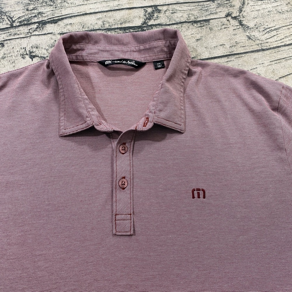 Travis‎ Mathew Mens Polo Golf Shirt 2XL Pima Cotton Peru Short Sleeve